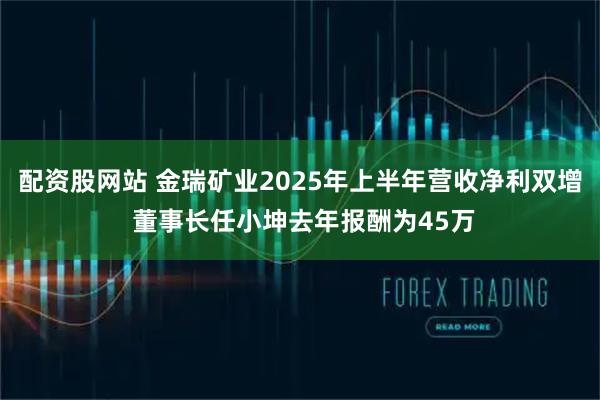 配资股网站 金瑞矿业2025年上半年营收净利双增 董事长任小坤去年报酬为45万
