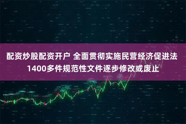 配资炒股配资开户 全面贯彻实施民营经济促进法 1400多件规范性文件逐步修改或废止